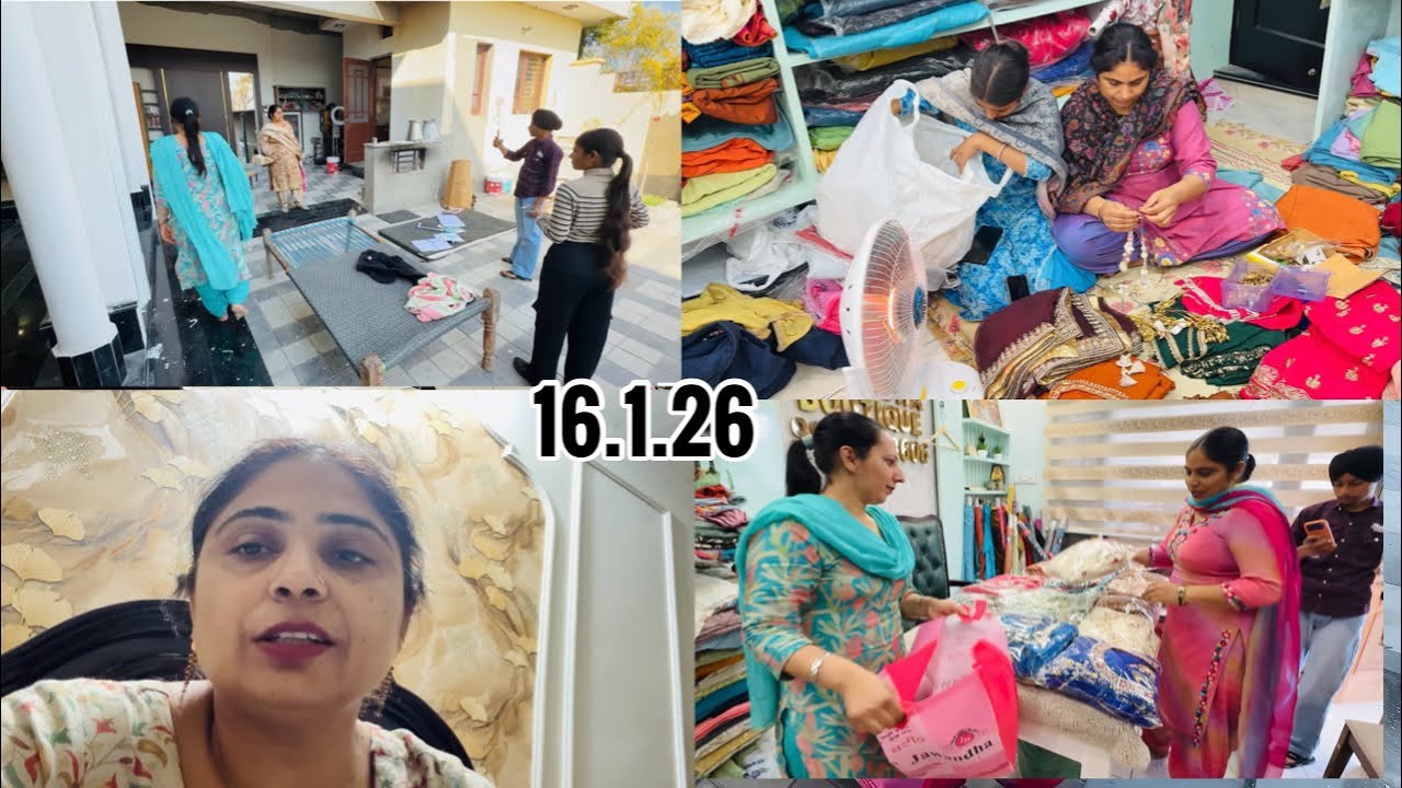 ਕੰਮ ਚ ਕੰਮ ਘਰ 🏠 ਮੁੜਦਿਆਂ ਨੂੰ ਐਨਾ ਜਿਆਦਾ ਹਨੇਰਾ ਹੋ ਗਿਆ pind Punjab de Punjabi woman 👩 daily routine 