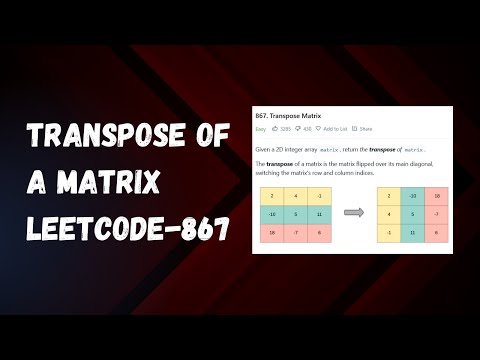 Transpose of a
