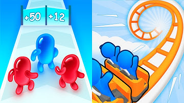 Join Blob Clash 3D VS Runner Coaster - All Levels Gameplay Android, ios (Part 176)