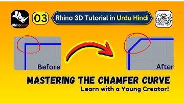 Rhino 3D: Mastering the Chamfer Curve Tool - Urdu Tutorial