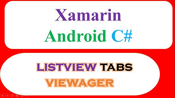 C# Xamarin Android Swipe Tabs ViewPager Ep.02 -  Fragments With ListViews