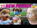 BABY ALIVE makes a NEW FRIEND! HIDE & SEEK and CUPCAKES! The Lilly and Mommy Show! FUNNY KIDS SKIT!