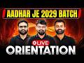 Aadhar JE 2029 Batch | LIVE Orientation Session | Complete Roadmap for JE Aspirants