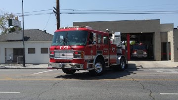 LAFD Light Force 73 and Rescue 73 Responding