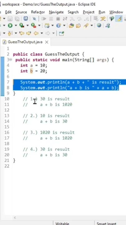 Java Program | Guess the output #coding #interview #javaprogram # ...