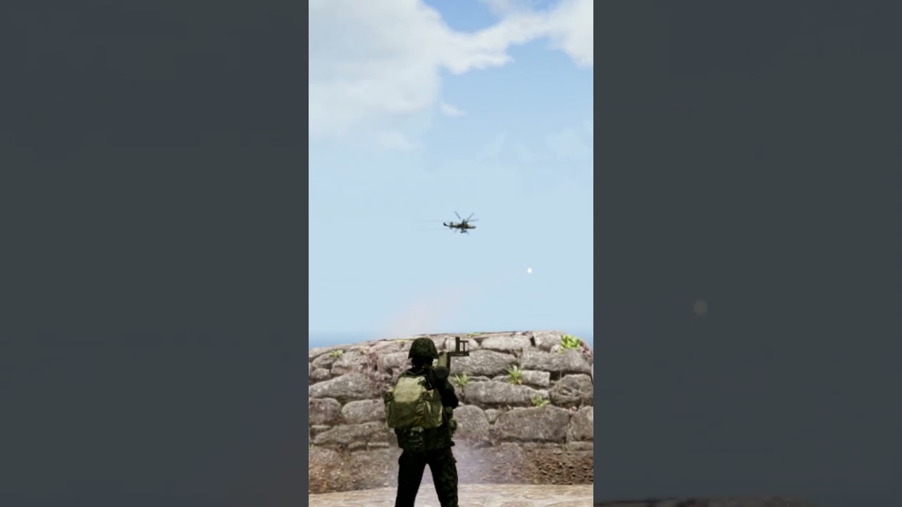 Ka-52 Attack Helicopter Downed by Fim-92F Stinger | Arma 3