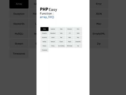 array_fill php funciton