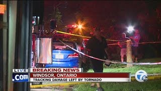 Neighbors react to damage from Windsor tornado