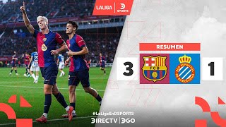 Thumbnail for ¡#BARCELONA SE QUEDÓ con el #DERBI CATALÁN ante #ESPANYOL! | Barcelona 3–1 Espanyol | Resumen
