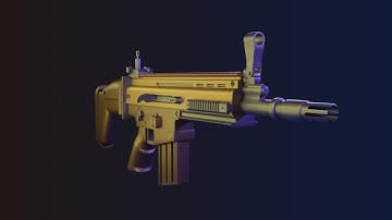 I Modeled an FN SCAR Assault Rifle in Blender | Hard Surface 3D Modeling, Animation Showcase