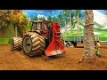 2 Rc Tractors VS Big Tree - Massey Ferguson & Claas Axion Farm Machinery Action