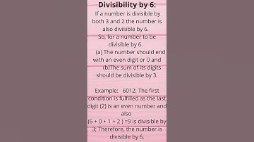 New Divide Tricks | Divisibility Rules | Divisibility Rule For 6 | Maths Tricks/#shorts