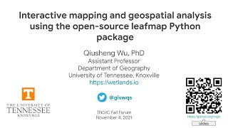 tngic forum 2021 - interactive mapping and geospatial analysis using leafmap