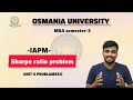 Investment analysis &amp; portfolio management | sharpe ratio | OU MBA semester-3 |@santhoshbachuwar2987