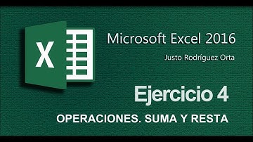 Excel Básico - Ejercicio 4 - Operaciones. Suma y resta