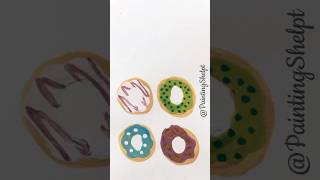 3 /3 donuts drawing fypシ painting food