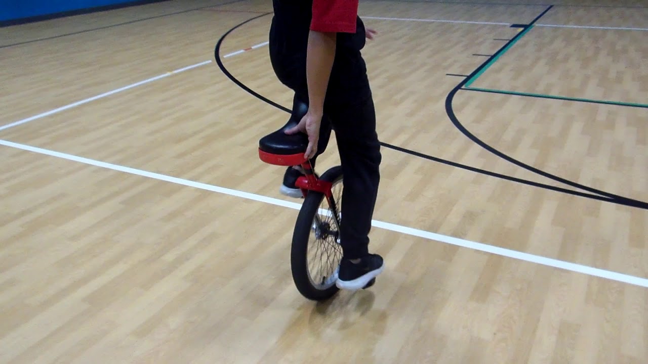 Unicycling with no seat YouTube