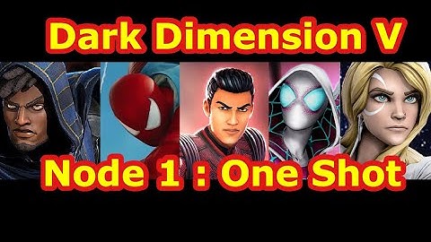 Dark Dimension V Node 1 One Shot | DD5 Node 1 Play-though Guide | Marvel Strike Force - Free to Play