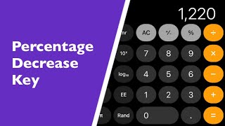 How To Take Off A Percentage Using The Percent Key On The Apple iPhone Calculator Ap.