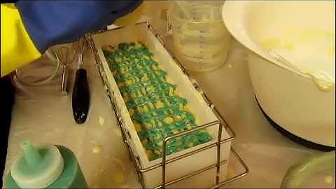 Christmas Tree Feather Swirl Soap