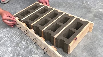 Sand Cement Material and Old Pallet I Made 5 Bricks At The Same Time - Simple and Easy