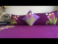 Applique (Aplic) Work Design: Hand Made Bed Sheet and Pillow Covers