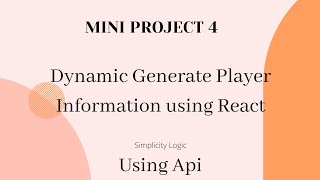 ReactJs Mini Project || Cricket Player Data fetch Using Api