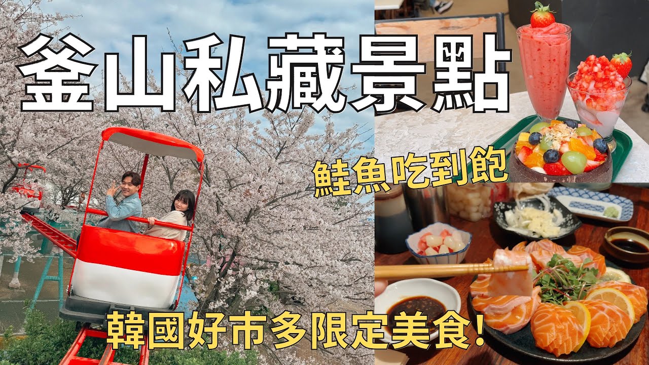釜山可以這樣玩🇰🇷 一人台幣690鮭魚吃到飽🐟咖啡街裡的水果甜點店🍓| Korea vlog