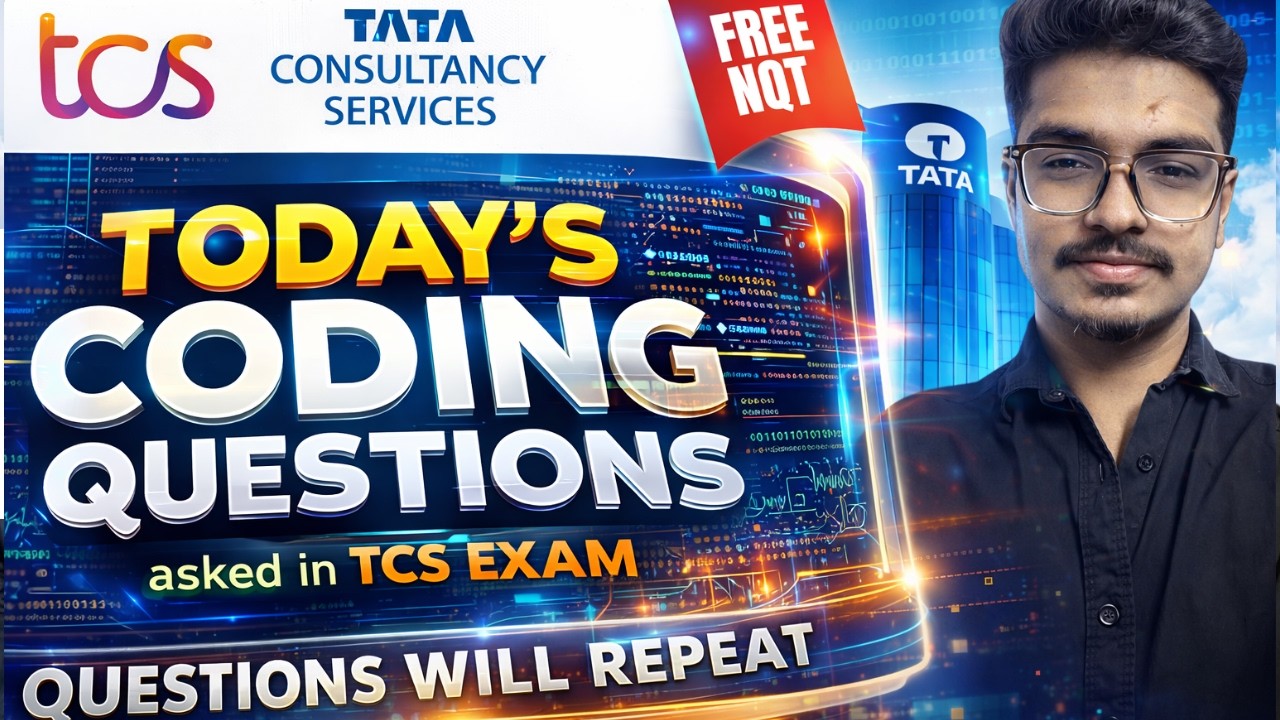 TCS Coding Questions Asked in Today's TCS Exam | TCS Free NQT | Questions Repeating