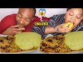 Big bites challenge  fufu and egusi soup with assorted meat  african food theadimfamil