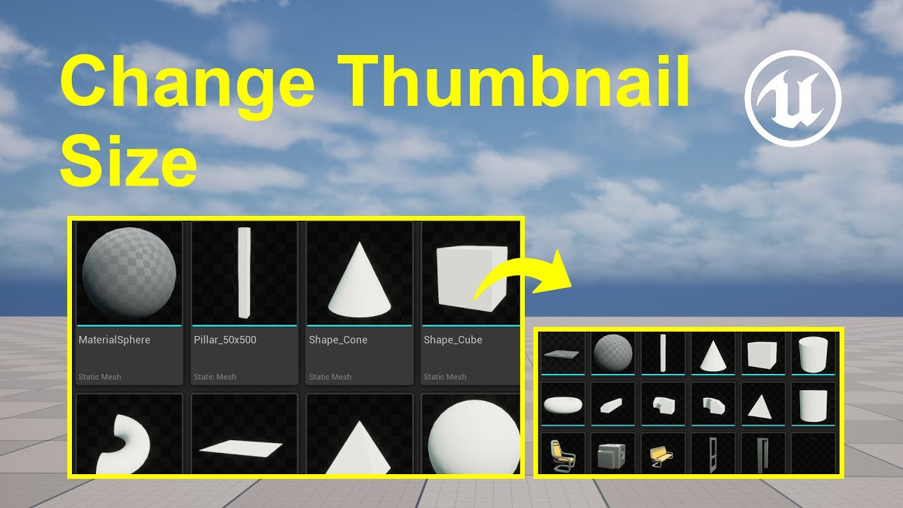 How to change thumbnail size in Unreal Engine 5 - YouTube