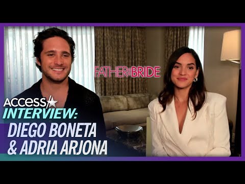 'Father Of The Bride': Diego Boneta & Adria Arjona On Gloria Estefan's 'Amazing' Pool Party