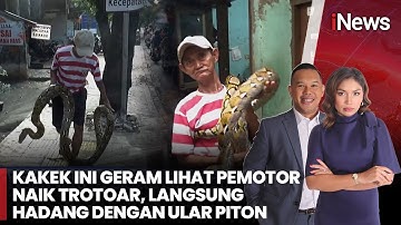 Kesal Pemotor Naik Trotoar, Kakek Ini Usir dengan Ular Piton 4 Meter | iNews Today (16/10)