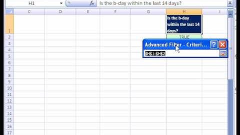 Excel Magic Trick 165p2 MACRO Advanced Filter Extract B-days