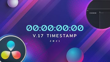 ชั่วโมงที่ 0 ใน Davinci Resolve 17-2021 | Davinci Resolve 17  Timecode Format