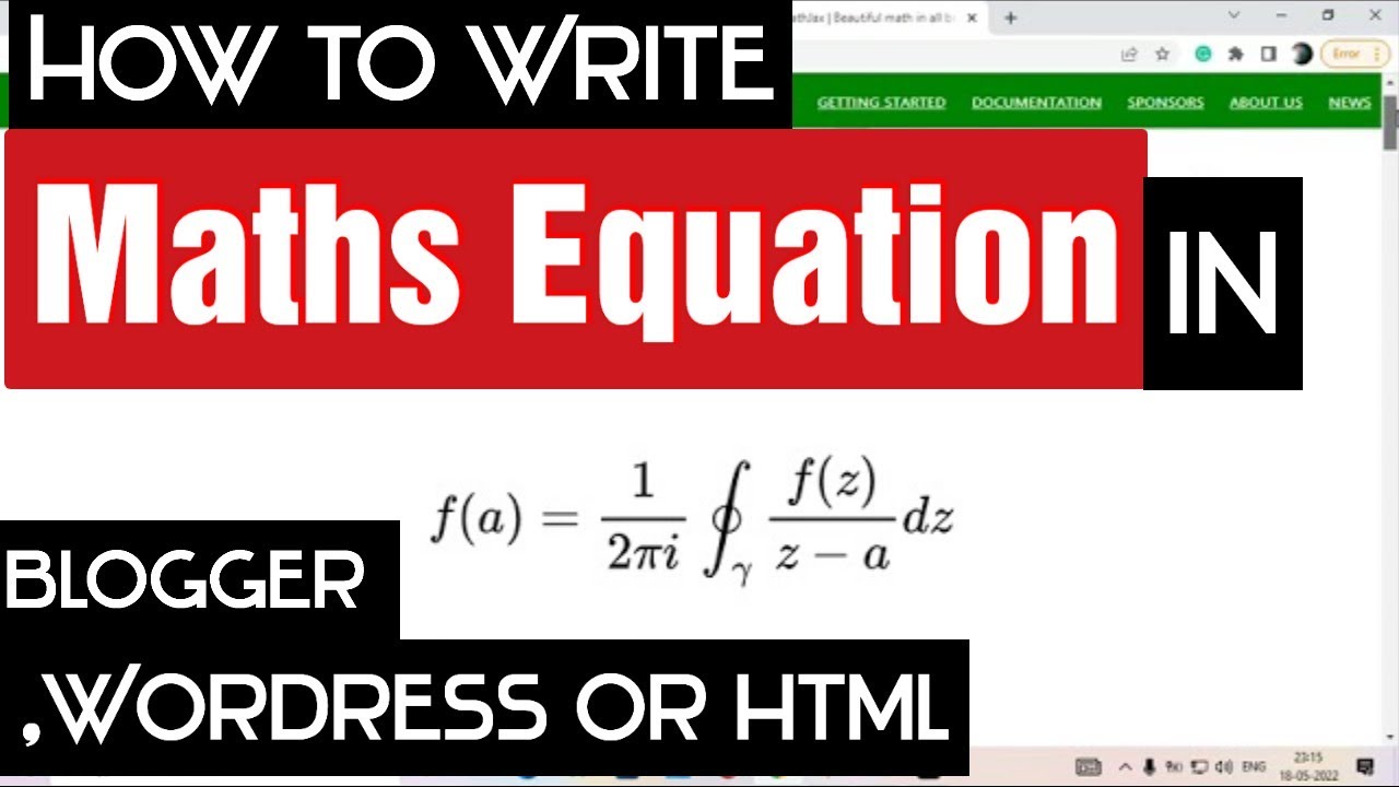 how to do math equations in html