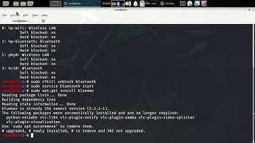 Commands to install bluetooth in kali