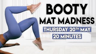 BOOTY MAT MADNESS (floor butt burn) | 20 minute Home Workout