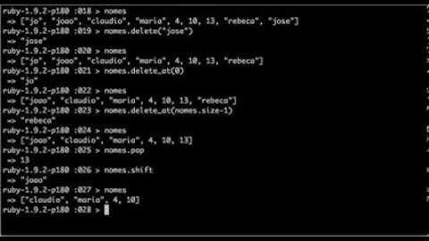 Tutorial Ruby (pt) - Array