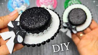 💥Amazing idea from glitter foamiran 💥DIY 💥How to make a hat