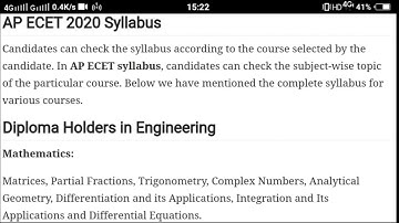 AP ECET 2020 SYLLABUS || BSD || TELUGU TECH || COMPLETE SYLLABUS