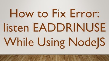 How to Fix Error: listen EADDRINUSE While Using NodeJS