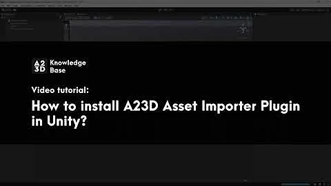 How to install A23D Asset Importer Plugin in Unity | A23D - The largest 3D asset library