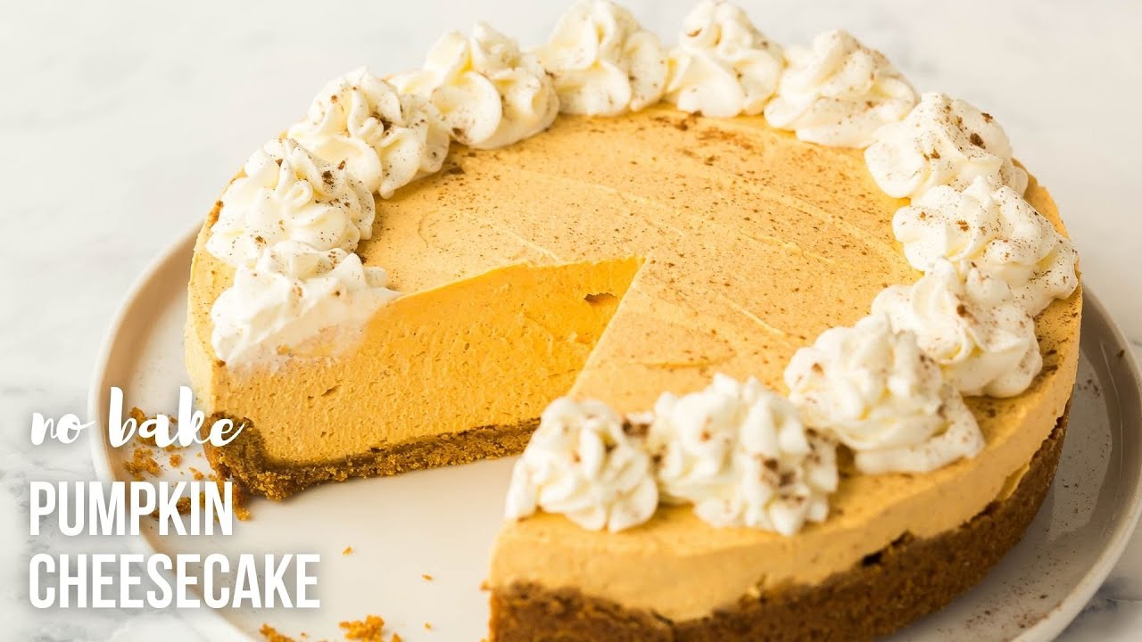 No Bake Pumpkin Cheesecake | The Recipe Rebel - YouTube