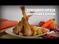 Домашняя курица, запеченная в духовке — видео рецепт