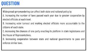 Widespread gerrymandering can affect both state and national policy by