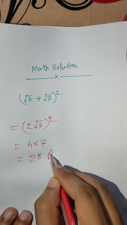 Mathematics Solution '(√7 √7)²=?' | Viral Math Solution