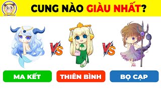 Khám Phá 12 Cung Hoàng Đạo Qua 14+9 Câu Đố Siêu Bá Đạo Để Tìm Ra Cung Hoàng Đạo Giàu Có Nhất #caudo