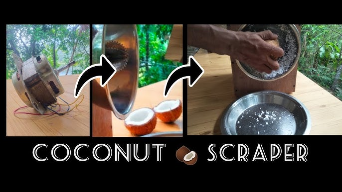How to make foot controlled electric coconut scraper  