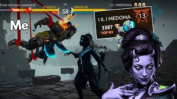Tough Battle 😵 Medoma Vs Odyssey *Level 13 MAX Widow Experience* || Shadow Fight 4 Arena